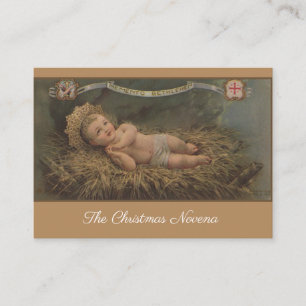 Carte sainte de prière de Novena de Noël