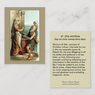 Carte sainte de prière de Novena de Vierge de St