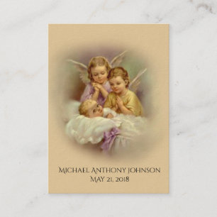 Carte sainte de souvenir baptismal catholique de
