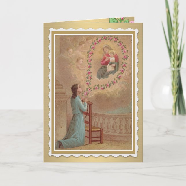 Carte Sainte de voeux/note catholique (Devant)