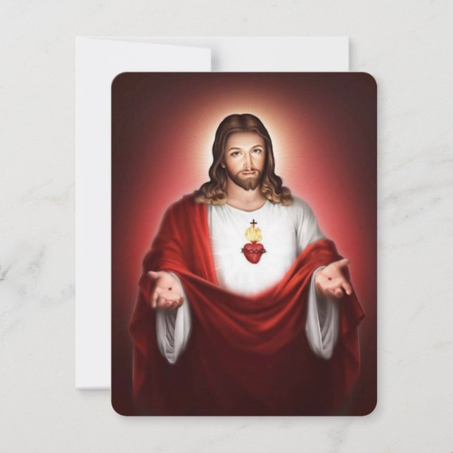 Carte Sainte du Mémorial catholique de Jésus-Coeur (Devant)