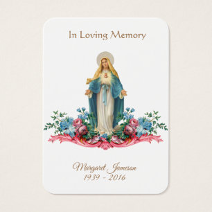 Carte Sainte du Mémorial funéraire catholique Vier