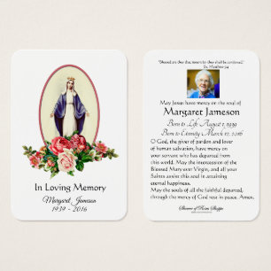 Carte Sainte du Mémorial funéraire catholique Vier