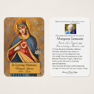 Carte Sainte du Mémorial funéraire catholique Vier