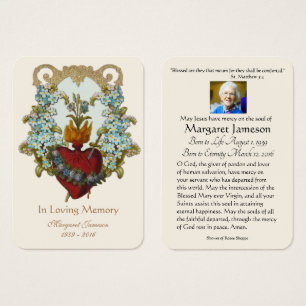 Carte Sainte du Mémorial funéraire catholique Vier