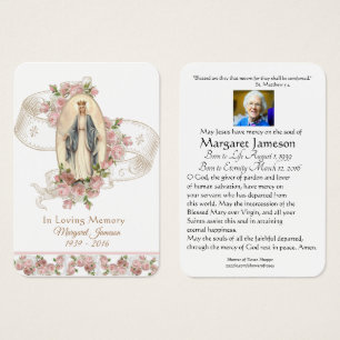 Carte Sainte du Mémorial funéraire catholique Vier