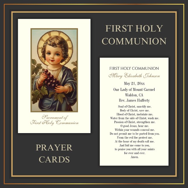 Carte Sainte du Souvenir catholique de la première (Créateur téléchargé)