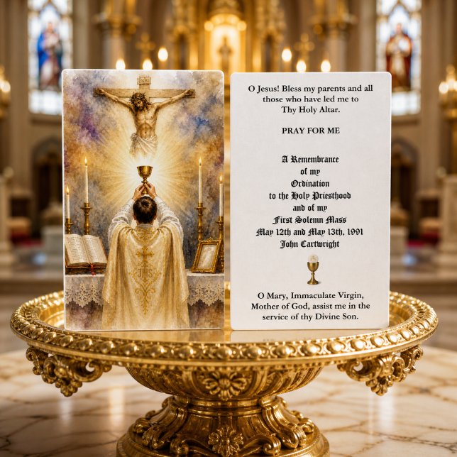 Carte Sainte Eucharistie Prêtre de la Messe latine (Créateur téléchargé)