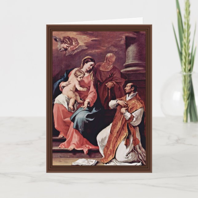 Carte Sainte Famille Et Saint Ignace De Loyola Par Ricci (Devant)