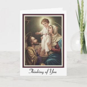 Carte Sainte Famille Saint Joseph, Marie, Jésus
