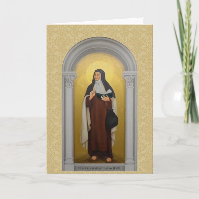 Carte Sainte Maria Maravillas de Jesus Carmelite Saint (Devant)