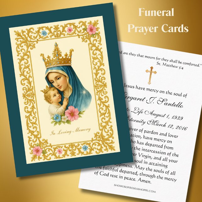 Carte Sainte Marie-Jésus-Christ funéraire catholiq (Créateur téléchargé)