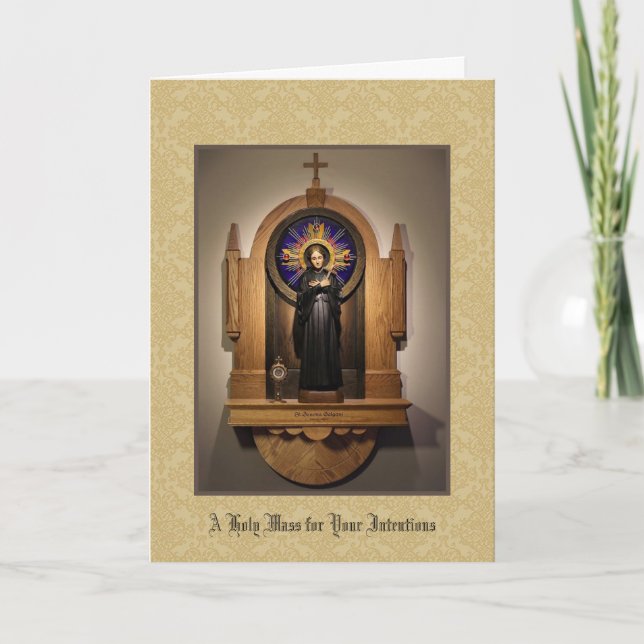 Carte Sainte Messe Offrant Saint-Gemma Galgani (Devant)
