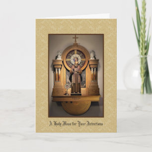 Carte Sainte Messe Offrant Saint Padre Pio
