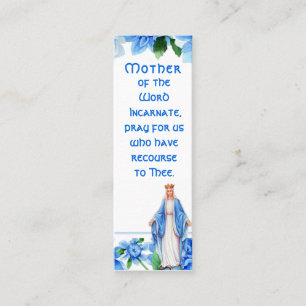 Carte sainte religieuse de mère de Vierge bénie