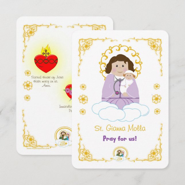 Carte Sainte St. Gianna Molla (Devant / Derrière)