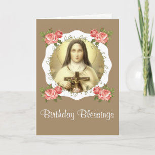 Carte Sainte Thérèse de l'Enfant Jésus Petite Fleur