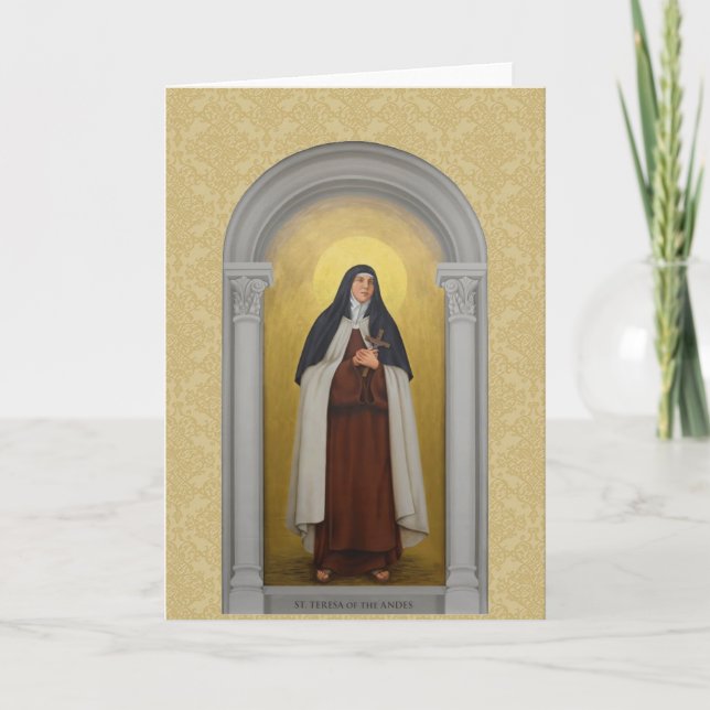 Carte Sainte Thérèse des Andes Carmélite Saint (Devant)