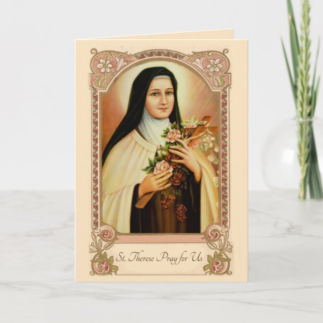 Carte Sainte Thérèse, petite fleur de Jésus (Devant)