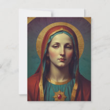 Carte Sainte Vierge Marie dévotionnelle catholique