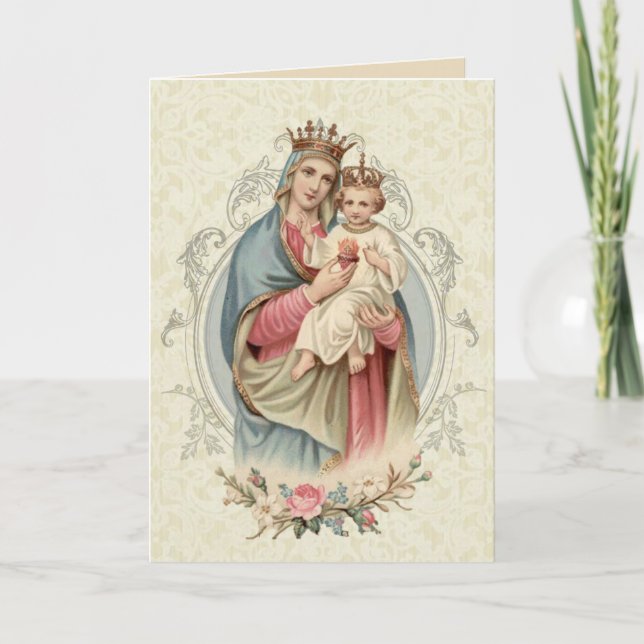 Carte Sainte Vierge Marie Jésus (Devant)