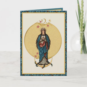 Carte Sainte Vierge Marie Mère Catholique Religieuse