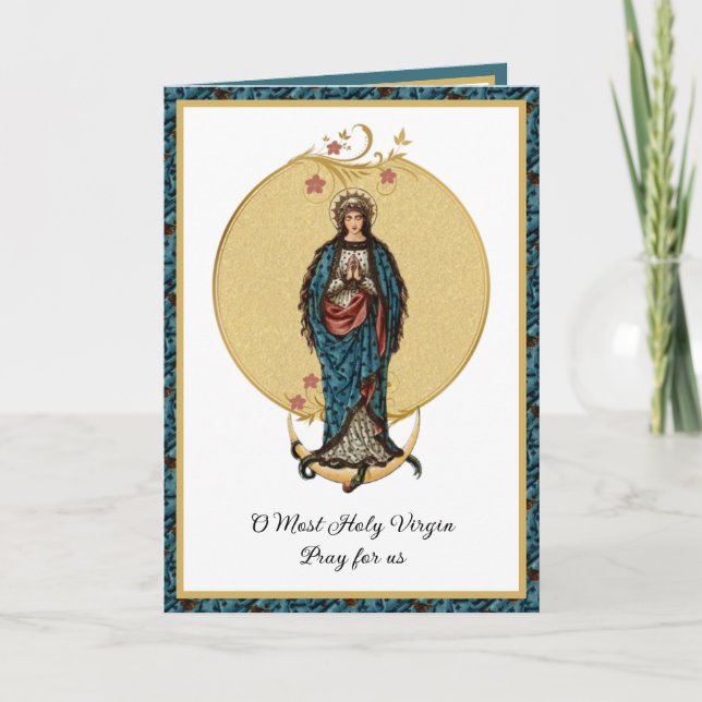 Carte Sainte Vierge Marie Mère Catholique Voiture Religi (Devant)