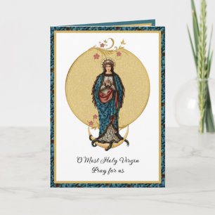 Carte Sainte Vierge Marie Mère Catholique Voiture Religi