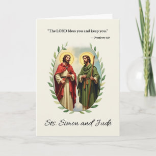 Carte Saints Simon et Jude, que la paix et les bénédicti