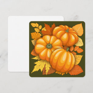 Carte Saison d'automne Halloween Citrouille Motif