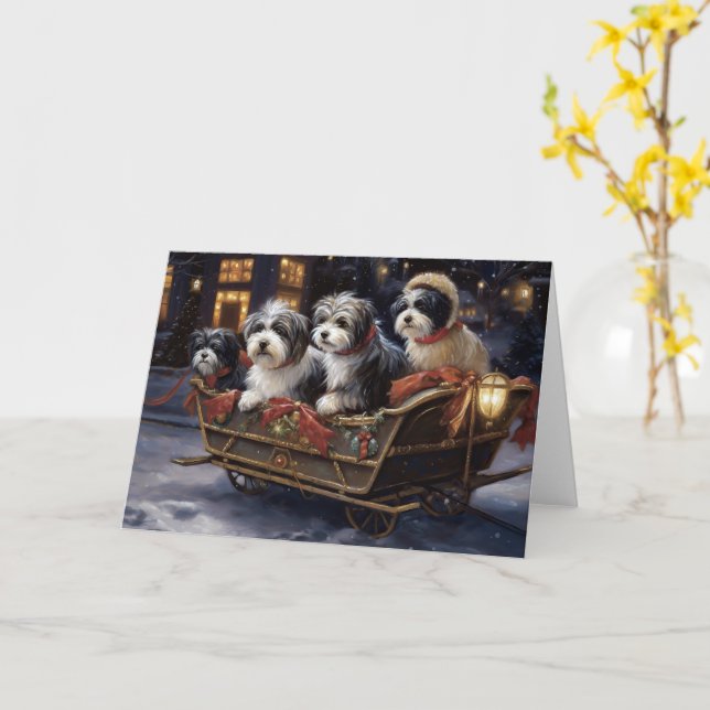 Carte Saison de Noël Havanais (Fleur jaune)