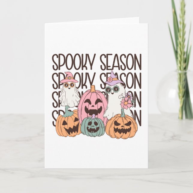 Carte Saison Éffrayante d'Halloween (Devant)