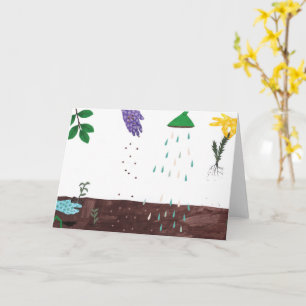 Carte Saison heureuse de jardinage   Illustration de jar