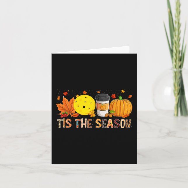 Carte Saison Leopard Citrouille Pickleball Halloween Fa (Devant)