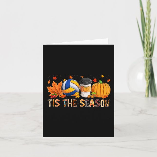Carte Saison Leopard Citrouille Volleyball Halloween Fa (Devant)
