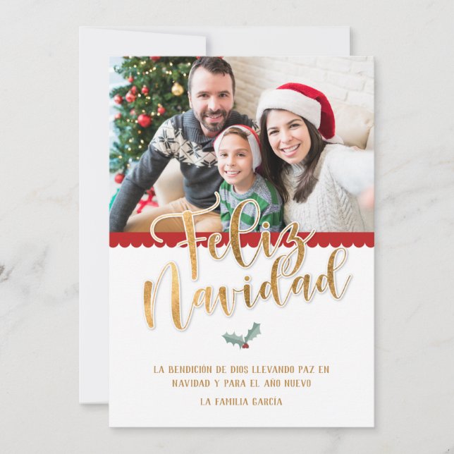 Carte saisonnière Feliz Navidad (Devant)