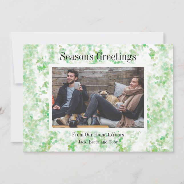 Carte Saisons Personnalisées Salutation De Notre Maison (Devant)