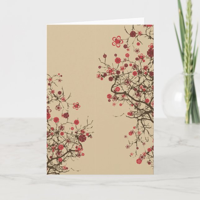 Carte Sakura - fleurs de cerisier (Devant)