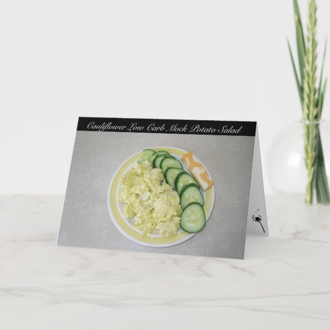 Carte Salade de pomme de terre Fausse à faible teneur en (Devant)
