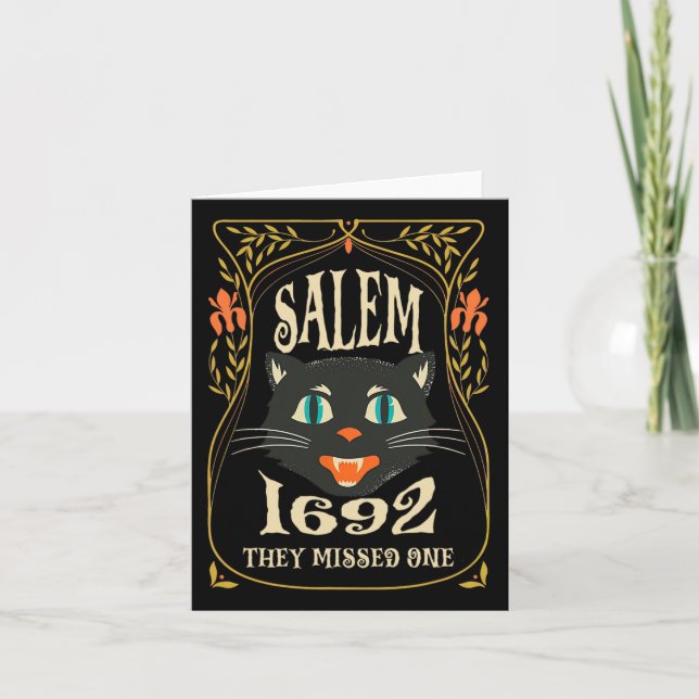 Carte Salem 1692 Ils Ont Manqué Une Sorcière Halloween (Devant)