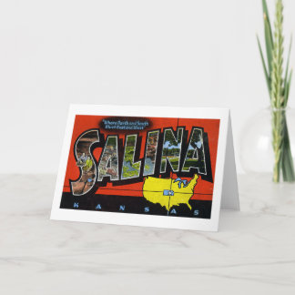 Carte Salina Kansas Salutation Vintage