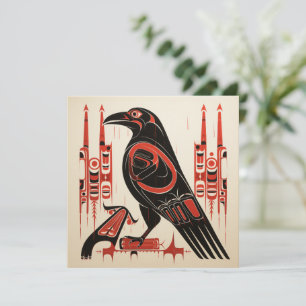 Carte Salish natif pacifique northwestern style art rave
