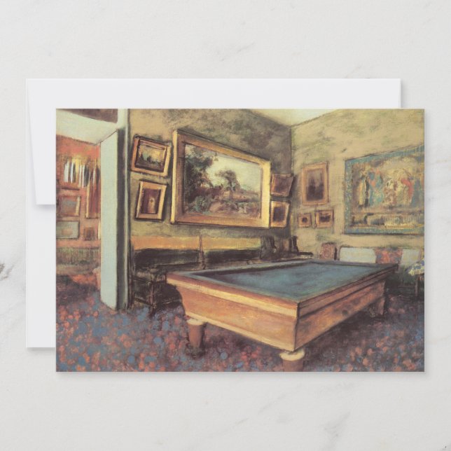 Carte Salle de billard à Menil Hubert par Edgar Degas (Devant)