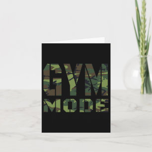 Carte Salle de gym Fitness Bodybuilding Camouflage Poids