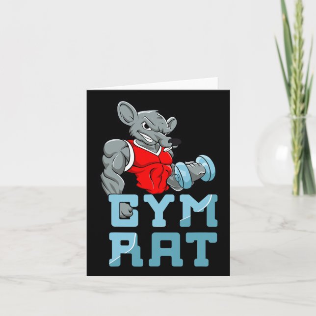Carte Salle De Sport Rat Fitness Bodybuilding Exercice M (Devant)