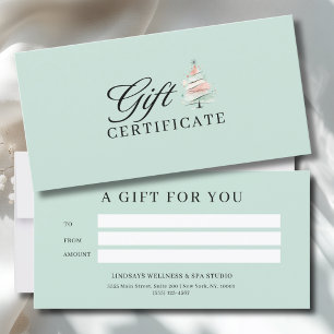 CARTE SALON ARBRE DE NOËL CERTIFICAT D'AFFAIRES 