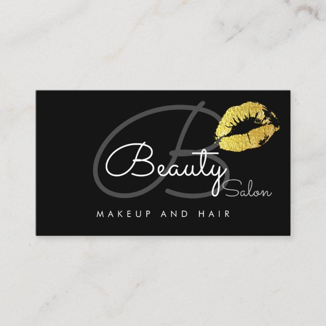 carte salon de beauté pour les lèvres de maquillag (Devant)