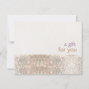 Carte Salon Faux Séquins Linge Salon Certificat cadeau