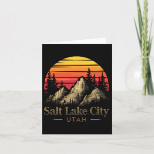Carte Salt Lake City Utah Mountain Randonnée Souvenir Ca