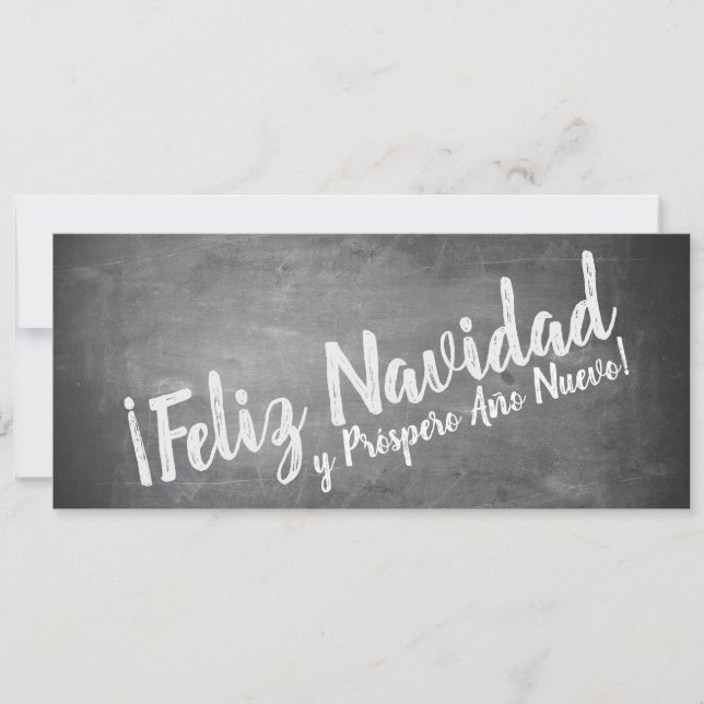Carte Saludos De Navidad en La Pizarra (Devant)